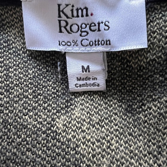 Kim Rogers Black and Tan Animal Print Cardigan. Sz. M - Picture 2 of 7